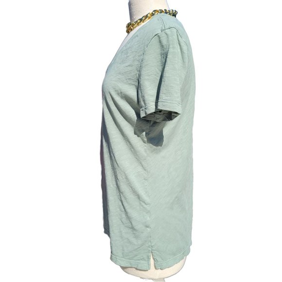 Felina Women's Sage T Shirt V-Neck Short Sleeve Pullover Cotton Size Large - Picture 3 of 8